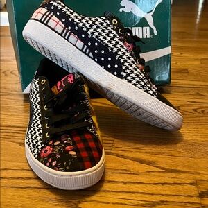 Puma Men's Patchwork Sneakers - Black, White, Red